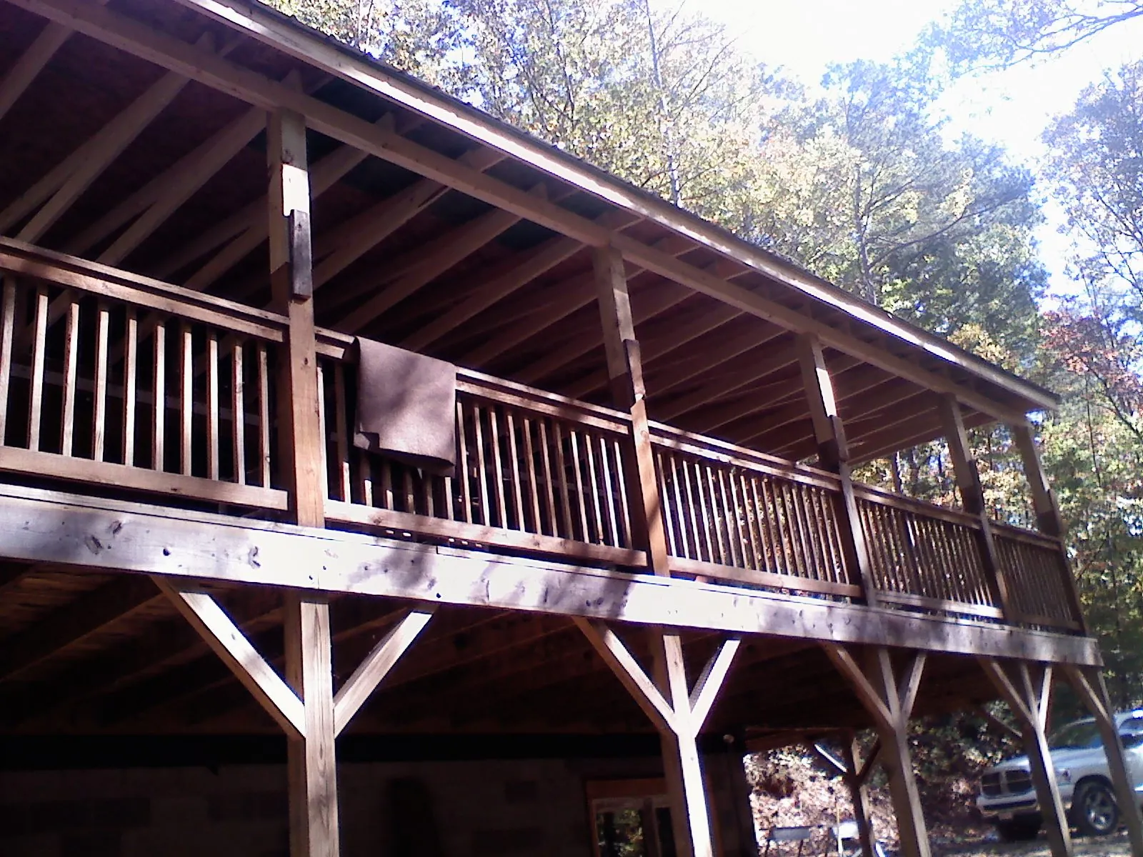 Timber framing under a new elevated porch and deck — Roof Leak Repair in Ronald by Roofing Brothers